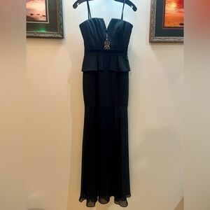 BCBGMaxAzria Black Maxi Strapless Dress